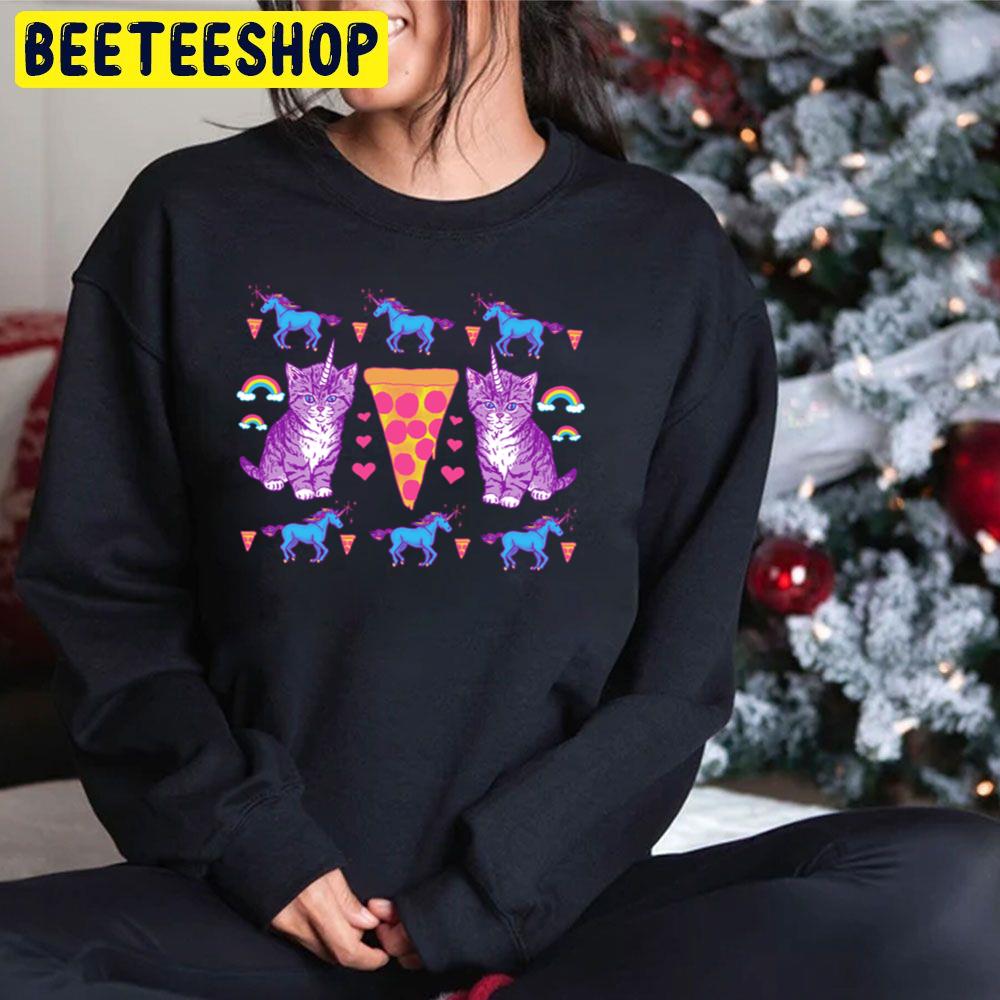 Kittycorn Pizza Rainbows Trending Unisex Hoodie Kittycorn Pizza Rainbows Trending Unisex Hoodie