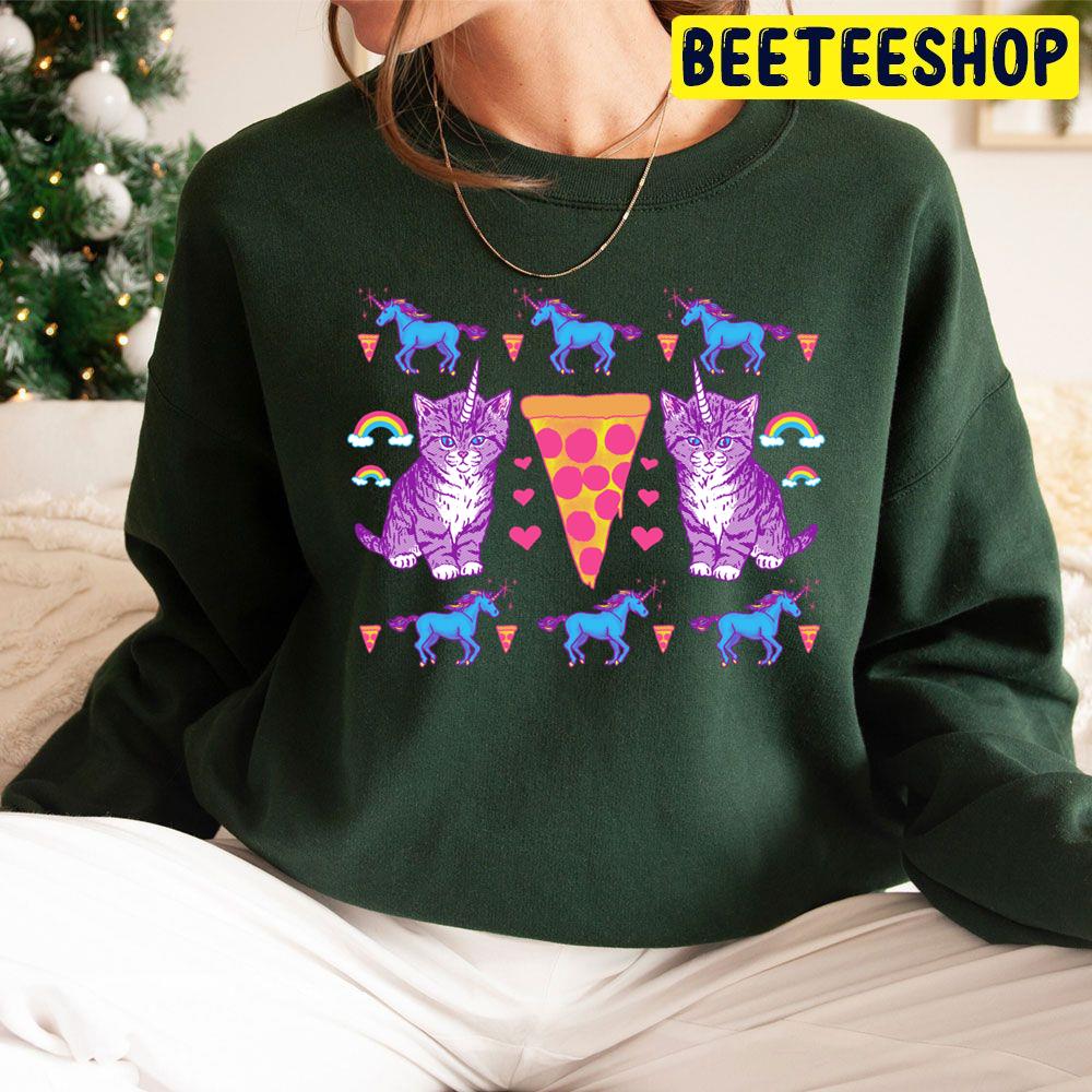 Kittycorn Pizza Rainbows Trending Unisex Hoodie Kittycorn Pizza Rainbows Trending Unisex Hoodie