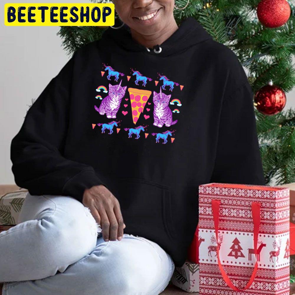Kittycorn Pizza Rainbows Trending Unisex Hoodie Kittycorn Pizza Rainbows Trending Unisex Hoodie