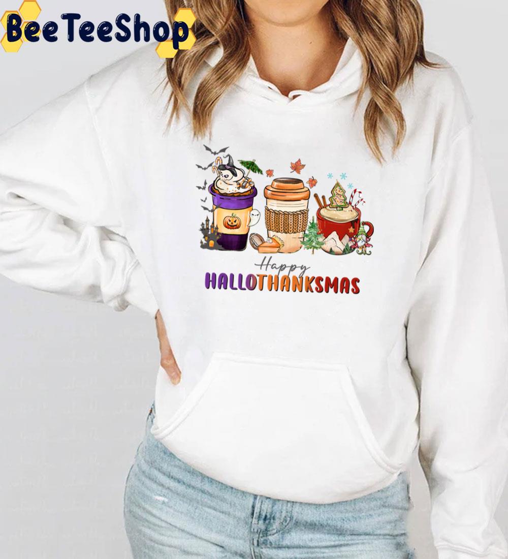 Lattle Coffee Cup Happy Hallothanksmas Retro Vintage Holidays Trending Unisex Sweatshirt Lattle Coffee Cup Happy Hallothanksmas Retro Vintage Holidays Trending Unisex Sweatshirt