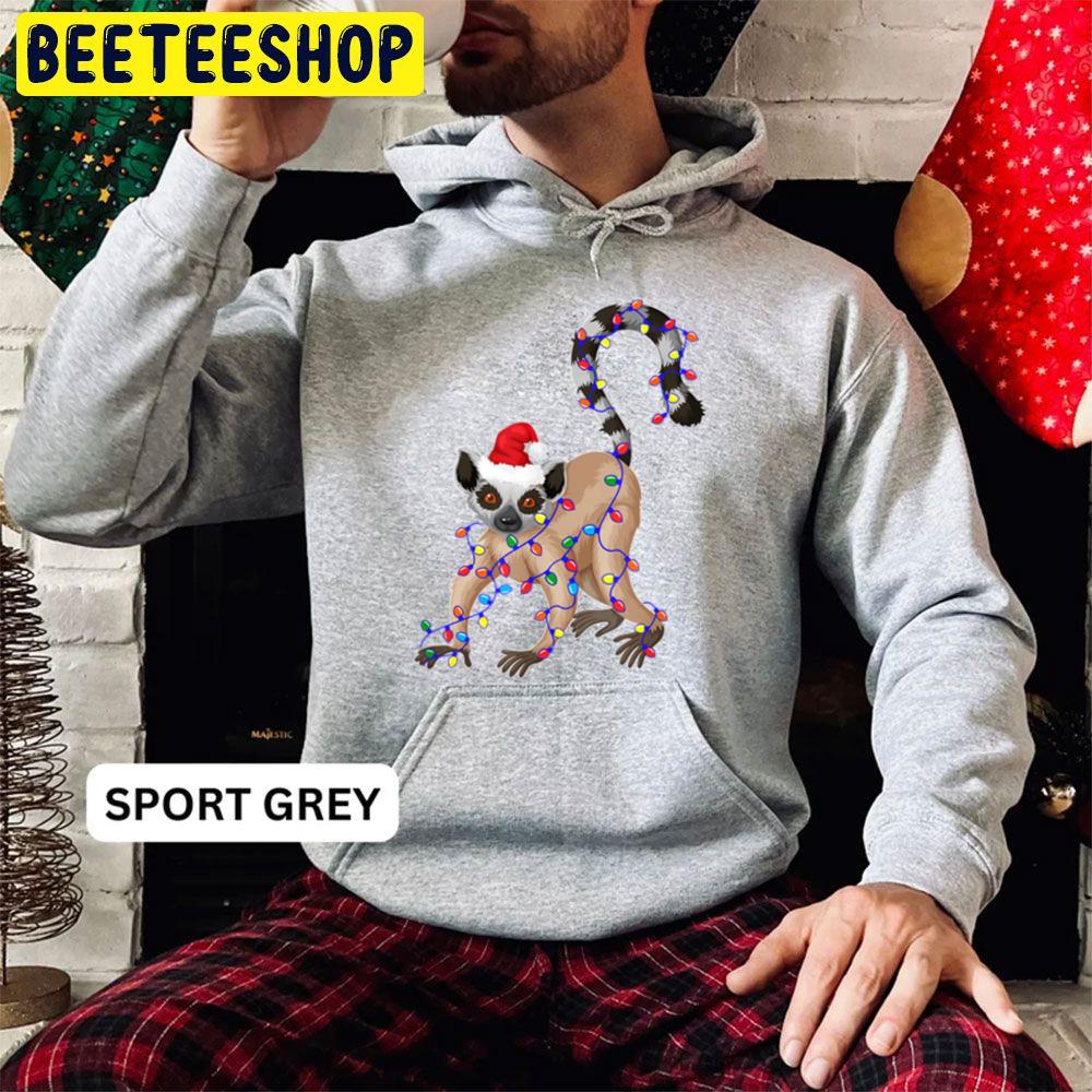 Lemur Christmas Light Trending Unisex Hoodie Lemur Christmas Light Trending Unisex Hoodie