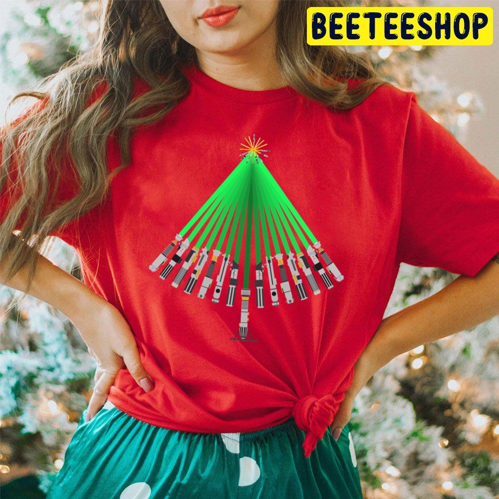 Lightsaber Star Wars Christmas Tree Trending Unisex Hoodie Lightsaber Star Wars Christmas Tree Trending Unisex Hoodie