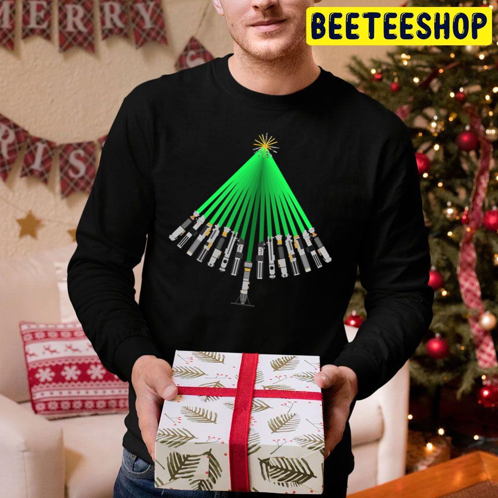 Lightsaber Star Wars Christmas Tree Trending Unisex Hoodie Lightsaber Star Wars Christmas Tree Trending Unisex Hoodie