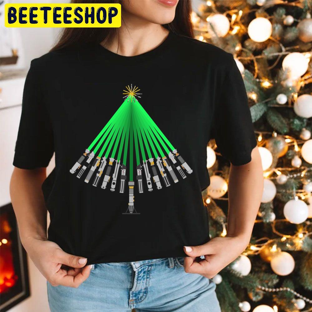 Lightsaber Star Wars Christmas Tree Trending Unisex Hoodie Lightsaber Star Wars Christmas Tree Trending Unisex Hoodie