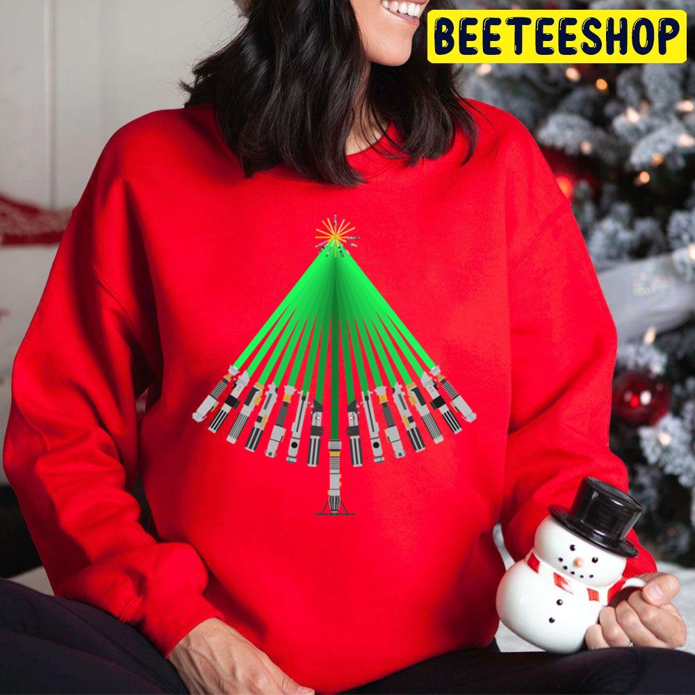 Lightsaber Star Wars Christmas Tree Trending Unisex Hoodie Lightsaber Star Wars Christmas Tree Trending Unisex Hoodie