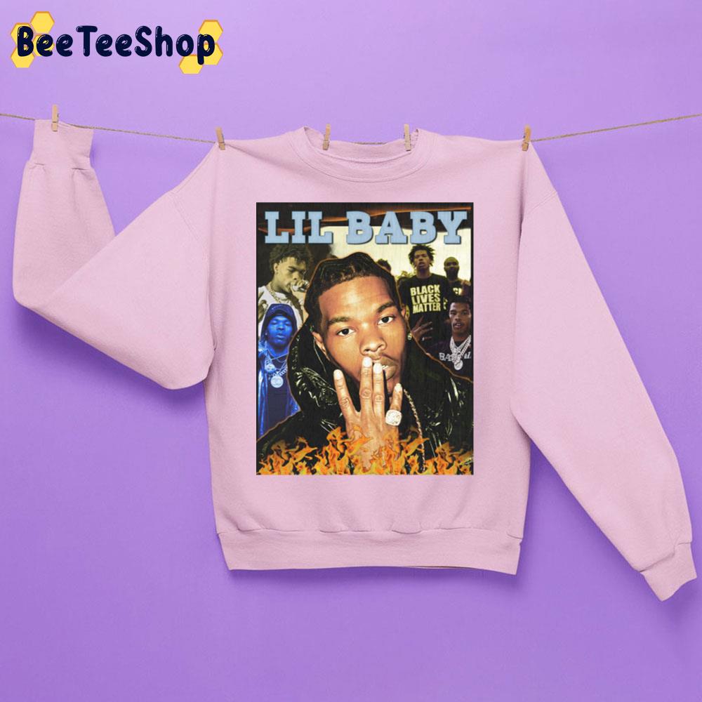 Lil Baby Fire Vintage Trending Unisex Sweatshirt Lil Baby Fire Vintage Trending Unisex Sweatshirt