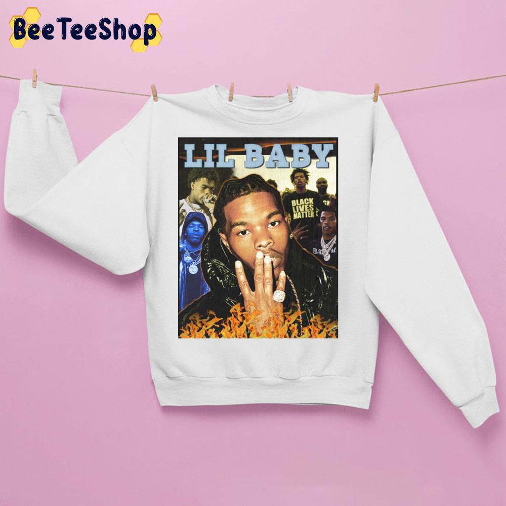 Lil Baby Fire Vintage Trending Unisex Sweatshirt Lil Baby Fire Vintage Trending Unisex Sweatshirt