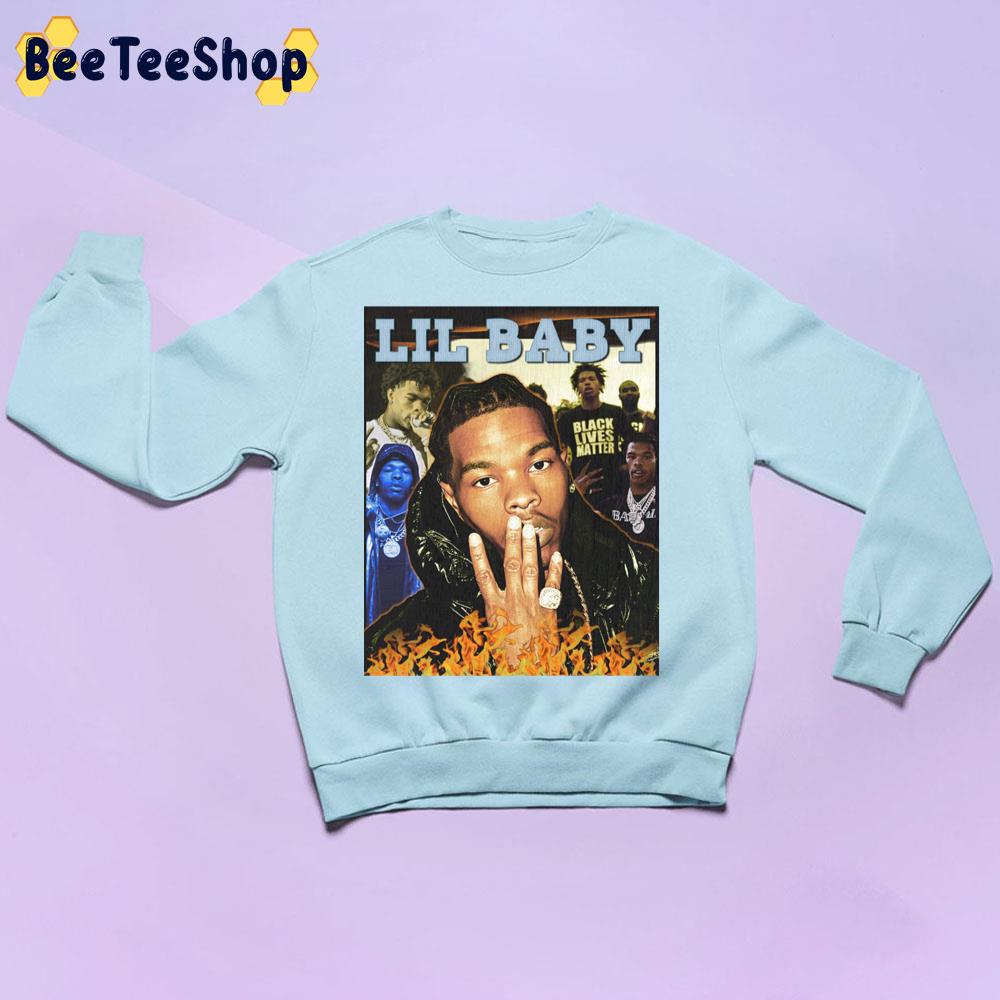 Lil Baby Fire Vintage Trending Unisex Sweatshirt Lil Baby Fire Vintage Trending Unisex Sweatshirt