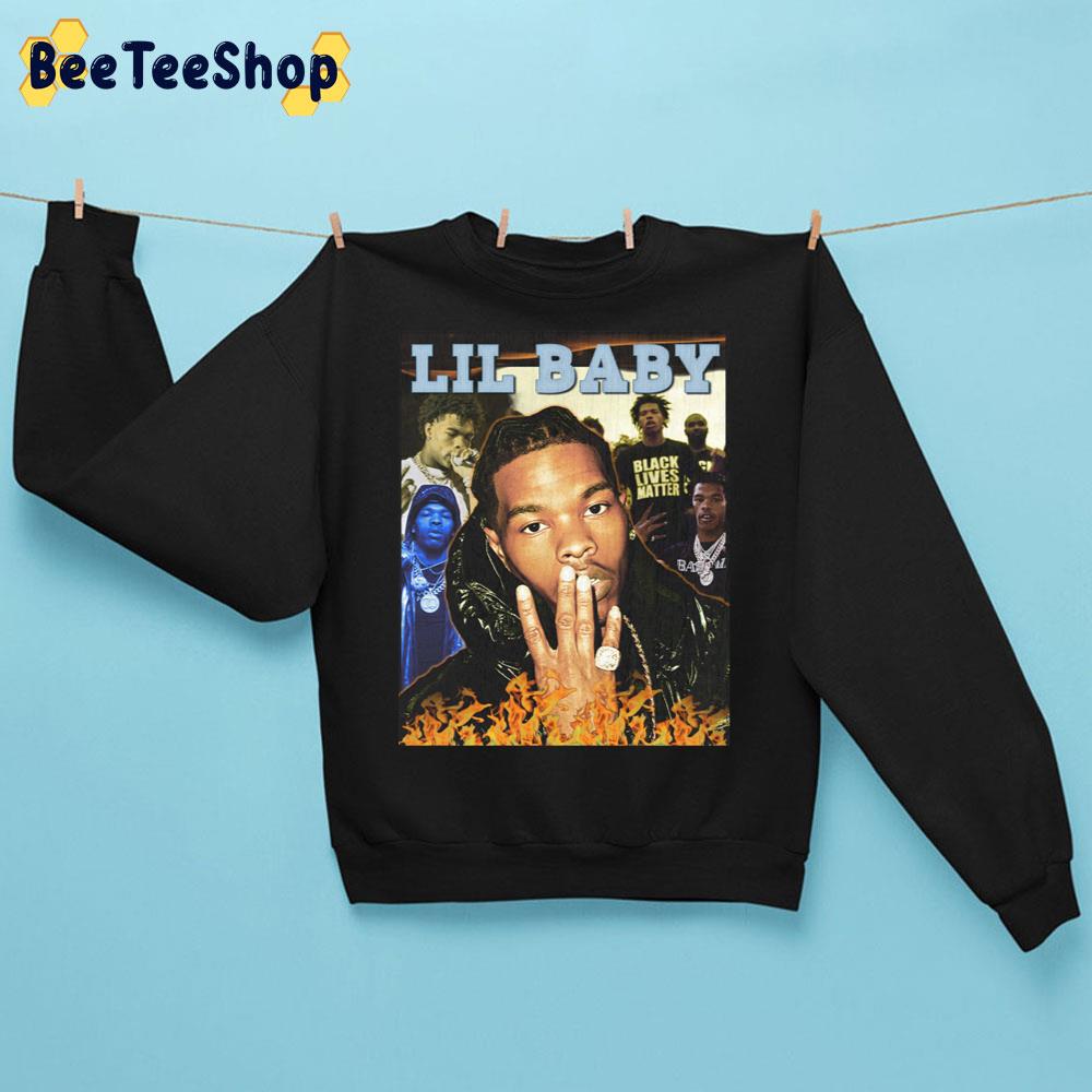 Lil Baby Fire Vintage Trending Unisex Sweatshirt Lil Baby Fire Vintage Trending Unisex Sweatshirt