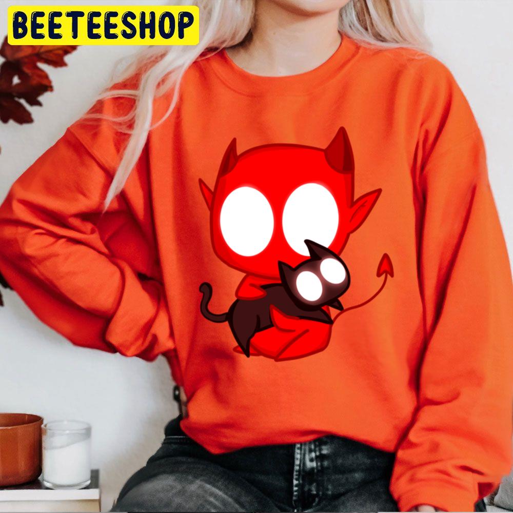 Little Devil And Kitty Trending Unisex Sweatshirt Little Devil And Kitty Trending Unisex Sweatshirt