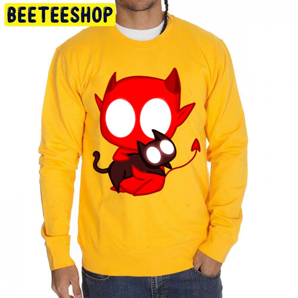 Little Devil And Kitty Trending Unisex Sweatshirt Little Devil And Kitty Trending Unisex Sweatshirt
