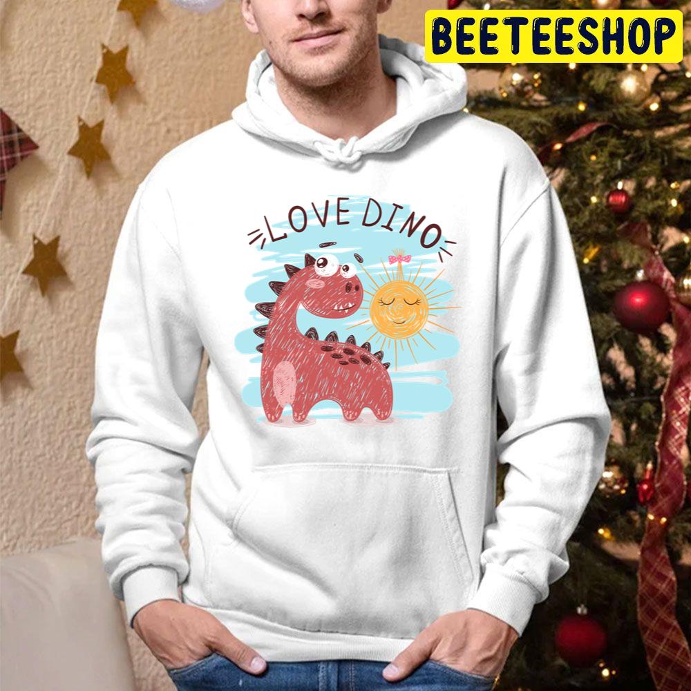 Love Dino Cute Cartoon Animals Trending Unisex Hoodie Love Dino Cute Cartoon Animals Trending Unisex Hoodie