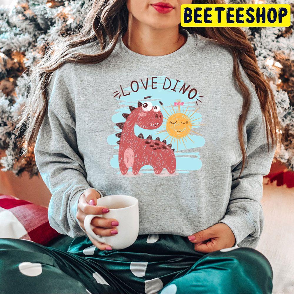 Love Dino Cute Cartoon Animals Trending Unisex Hoodie Love Dino Cute Cartoon Animals Trending Unisex Hoodie