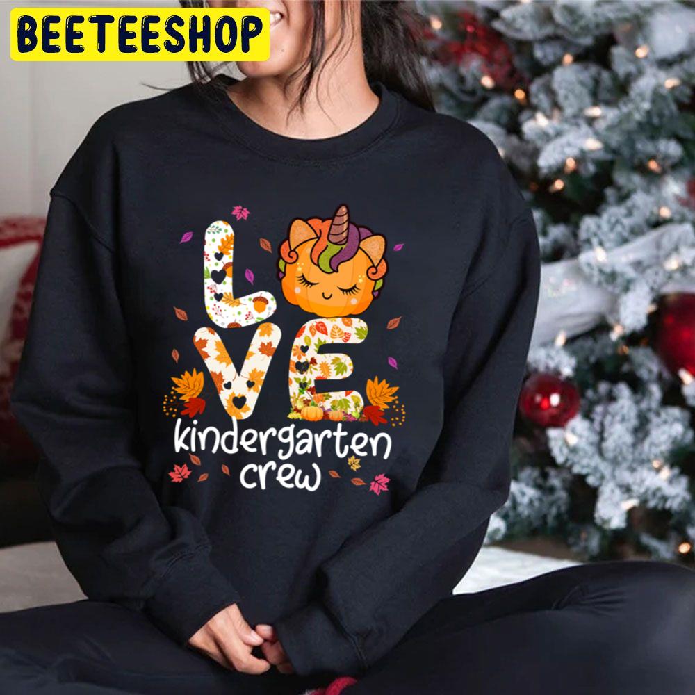 Love Kindergarten Crew Unicorn Pumpkin Kindergarten Thanksgiving Matching Teacher Students Esse Trending Unisex Hoodie Love Kindergarten Crew Unicorn Pumpkin Kindergarten Thanksgiving Matching Teacher Students Esse Trending Unisex Hoodie