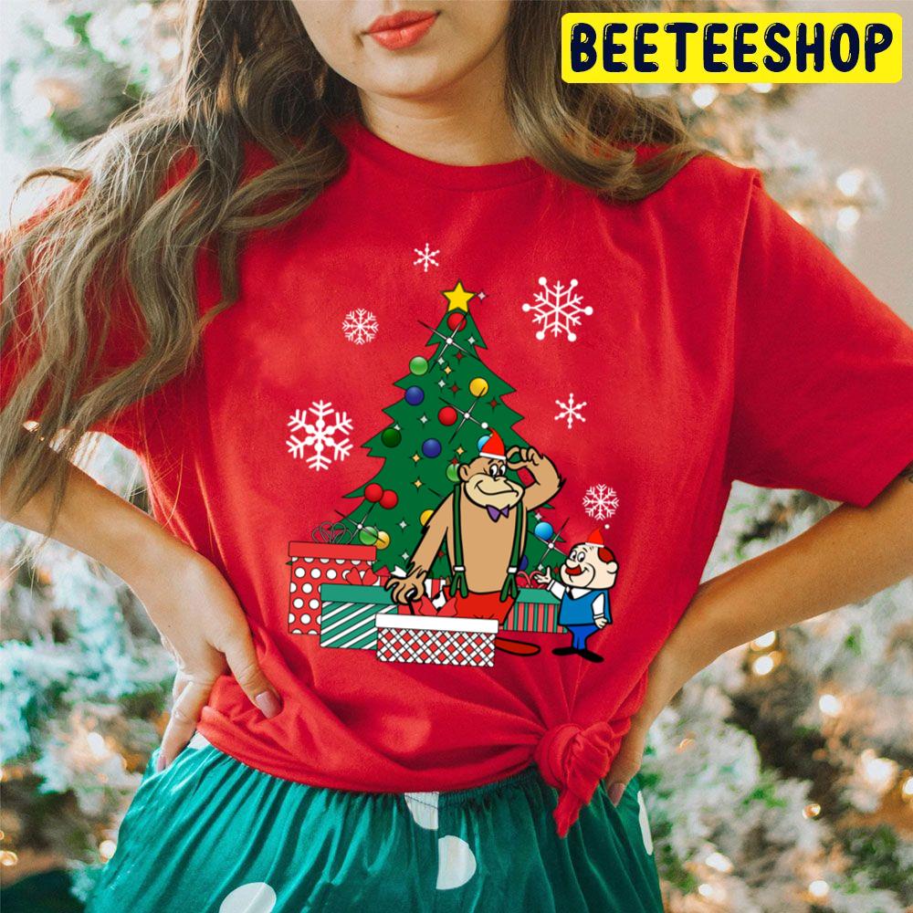 Magilla Gorilla And Mr Peebles Around The Christmas Tree Trending Unisex Hoodie Magilla Gorilla And Mr Peebles Around The Christmas Tree Trending Unisex Hoodie