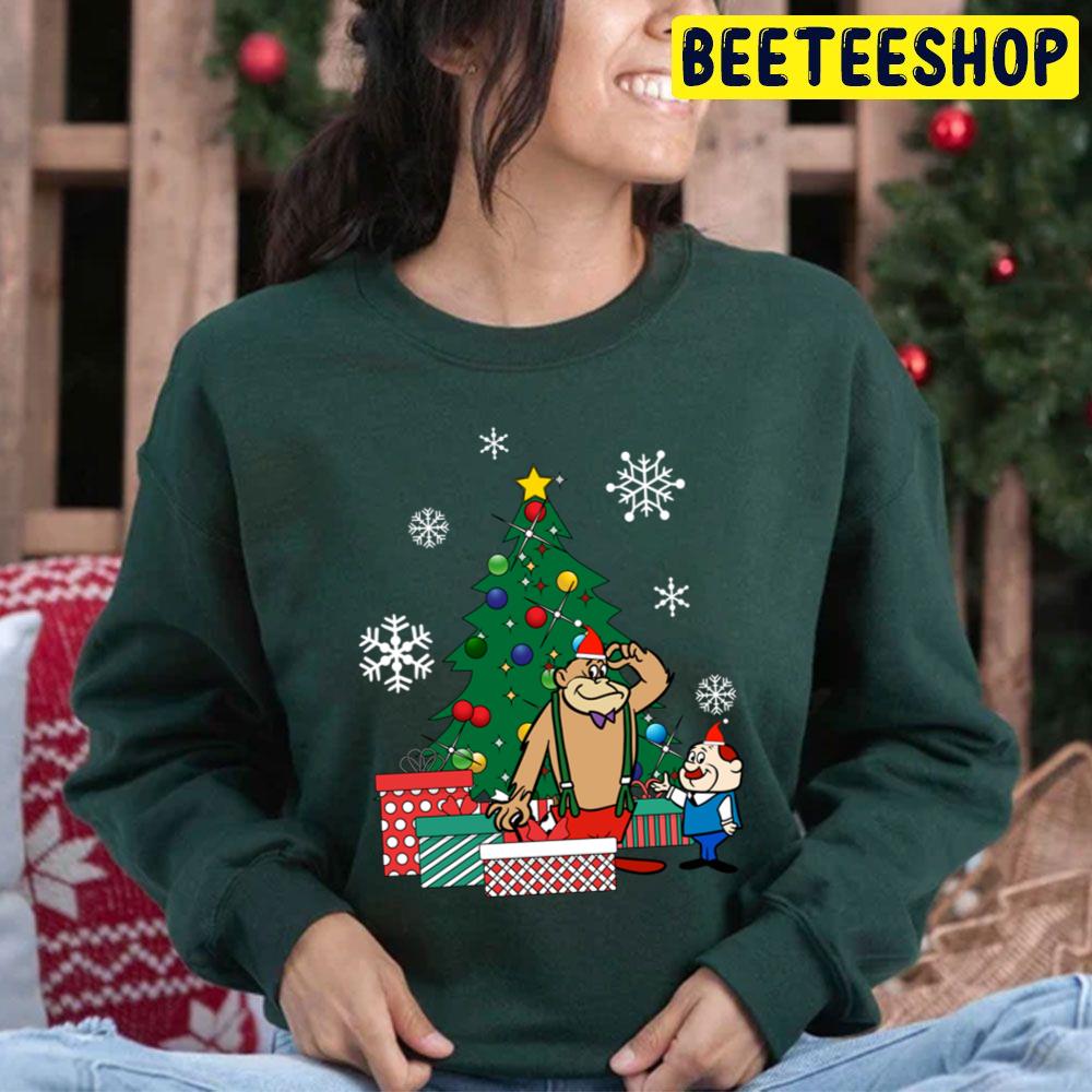 Magilla Gorilla And Mr Peebles Around The Christmas Tree Trending Unisex Hoodie Magilla Gorilla And Mr Peebles Around The Christmas Tree Trending Unisex Hoodie