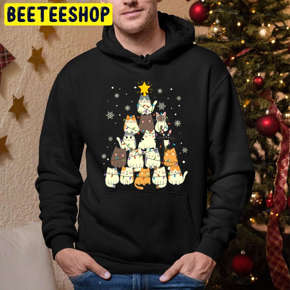 Meowy Christmas Tree Trending Unisex Hoodie Meowy Christmas Tree Trending Unisex Hoodie
