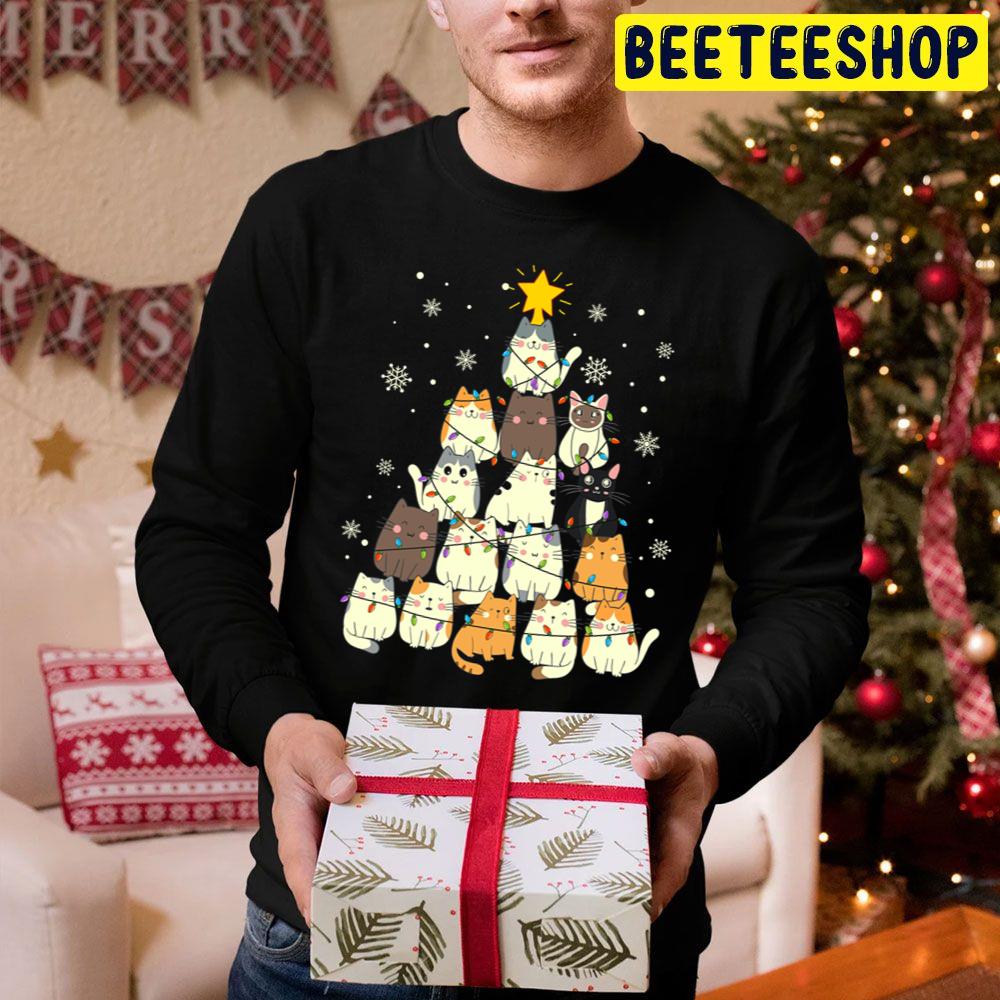 Meowy Christmas Tree Trending Unisex Hoodie Meowy Christmas Tree Trending Unisex Hoodie