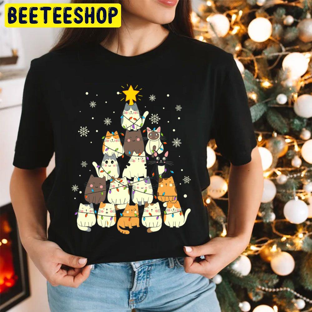 Meowy Christmas Tree Trending Unisex Hoodie Meowy Christmas Tree Trending Unisex Hoodie