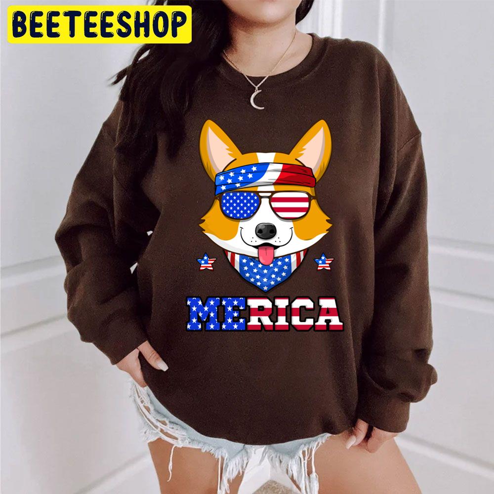 Merica Corgi 4th Of July Trending Unisex Sweatshirt Merica Corgi 4th Of July Trending Unisex Sweatshirt