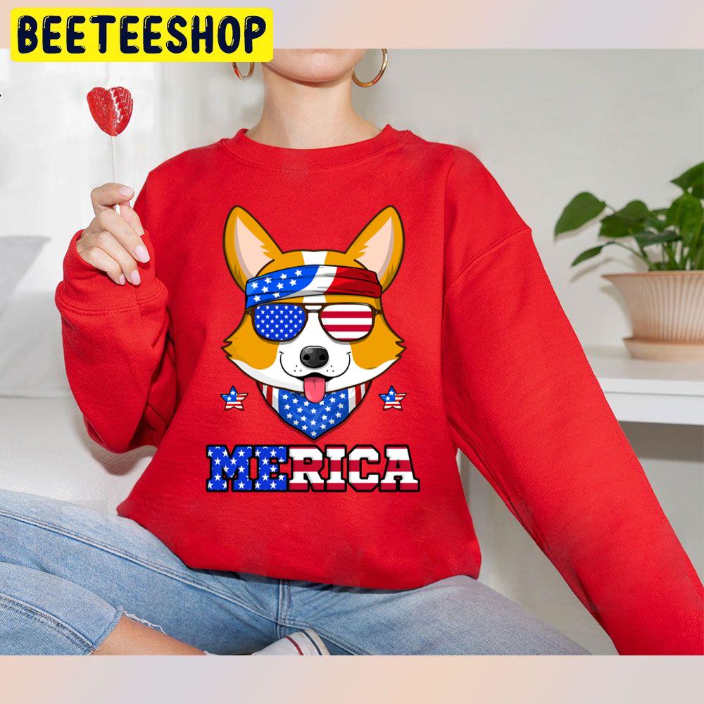 Merica Corgi 4th Of July Trending Unisex Sweatshirt Merica Corgi 4th Of July Trending Unisex Sweatshirt