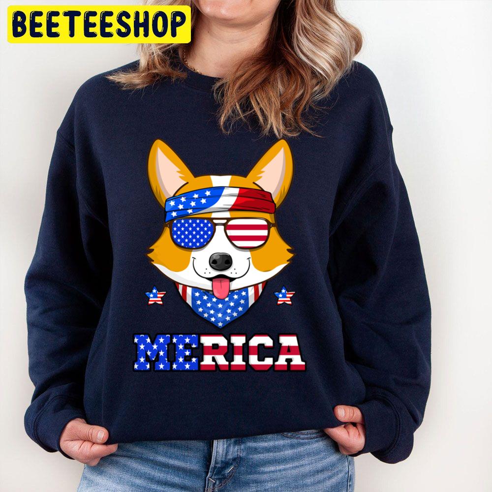 Merica Corgi 4th Of July Trending Unisex Sweatshirt Merica Corgi 4th Of July Trending Unisex Sweatshirt