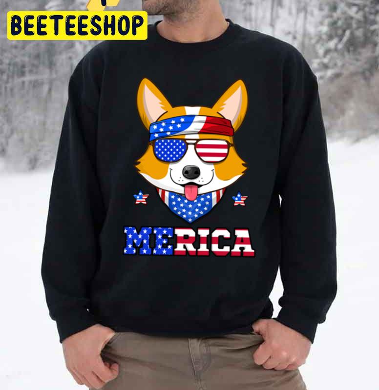 Merica Corgi 4th Of July Trending Unisex Sweatshirt Merica Corgi 4th Of July Trending Unisex Sweatshirt
