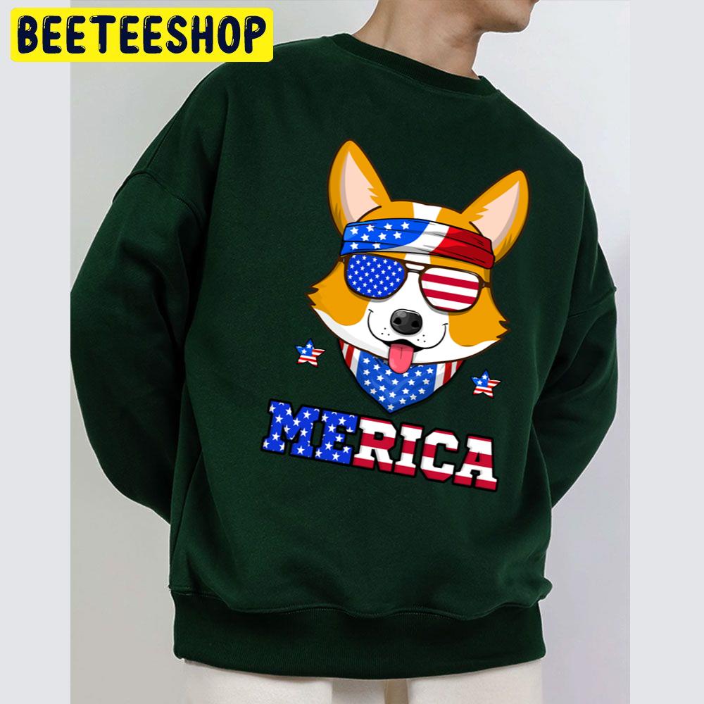 Merica Corgi 4th Of July Trending Unisex Sweatshirt Merica Corgi 4th Of July Trending Unisex Sweatshirt