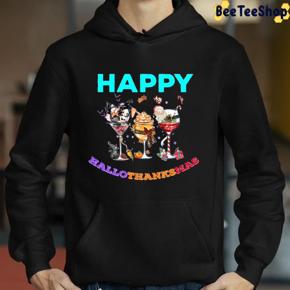Mermaid Black Cat Pumpkin And Santa Happy Hallothanksmas Wine Trending Unisex Sweatshirt Mermaid Black Cat Pumpkin And Santa Happy Hallothanksmas Wine Trending Unisex Sweatshirt