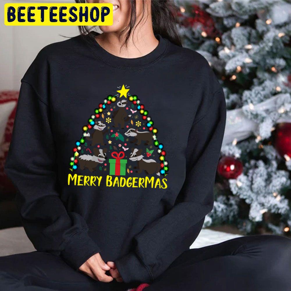 Merry Badgermas Christmas Tree Trending Unisex Hoodie Merry Badgermas Christmas Tree Trending Unisex Hoodie