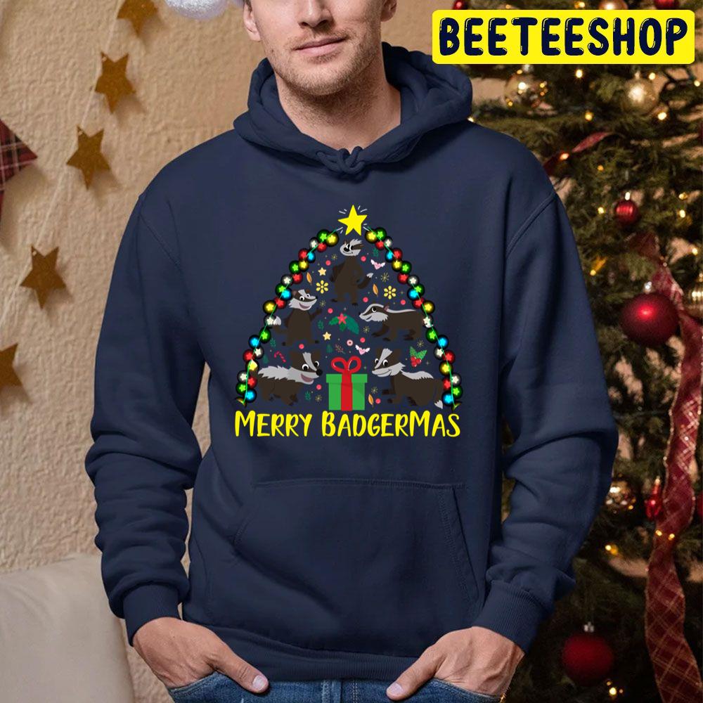 Merry Badgermas Christmas Tree Trending Unisex Hoodie Merry Badgermas Christmas Tree Trending Unisex Hoodie