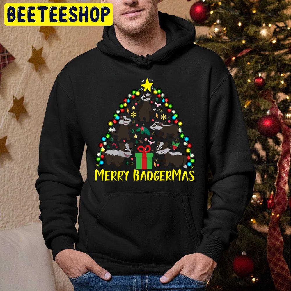 Merry Badgermas Christmas Tree Trending Unisex Hoodie Merry Badgermas Christmas Tree Trending Unisex Hoodie
