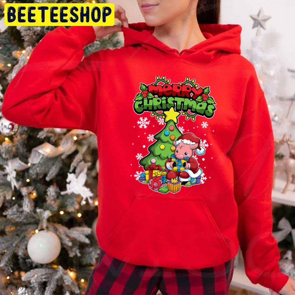 Merry Christmas Animals Xmas Pig Piglet Trending Unisex Hoodie Merry Christmas Animals Xmas Pig Piglet Trending Unisex Hoodie