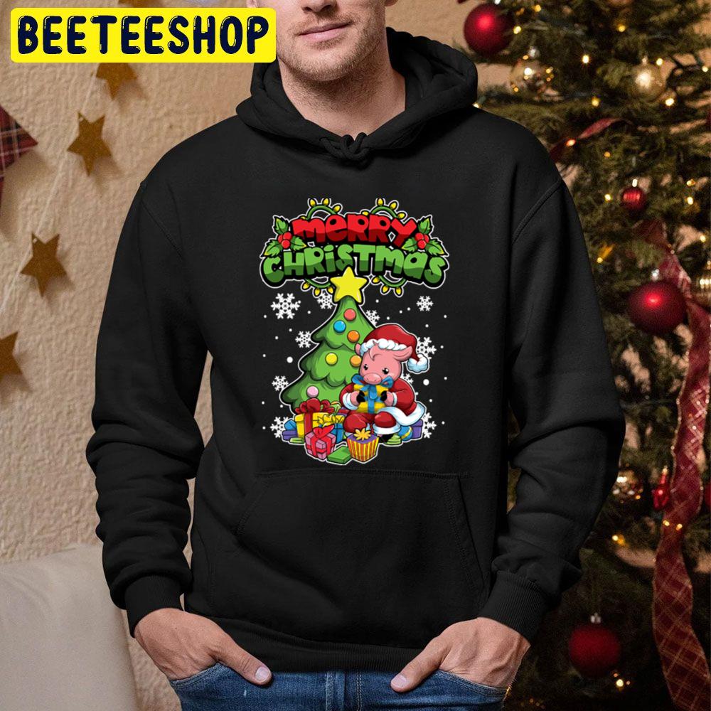 Merry Christmas Animals Xmas Pig Piglet Trending Unisex Hoodie Merry Christmas Animals Xmas Pig Piglet Trending Unisex Hoodie