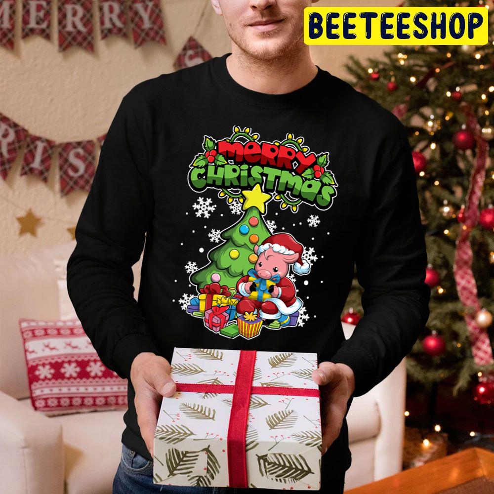 Merry Christmas Animals Xmas Pig Piglet Trending Unisex Hoodie Merry Christmas Animals Xmas Pig Piglet Trending Unisex Hoodie