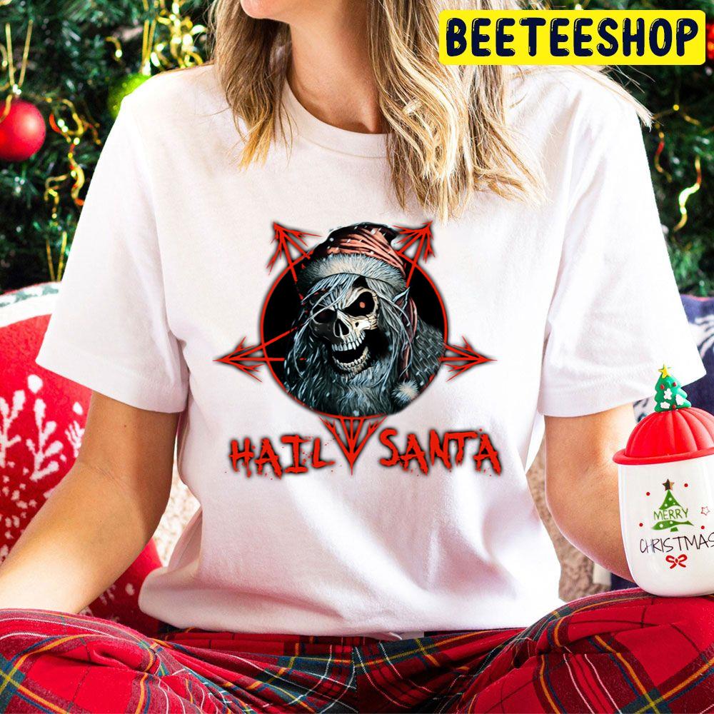 Merry Christmas Hail Santa Trending Unisex Hoodie Merry Christmas Hail Santa Trending Unisex Hoodie