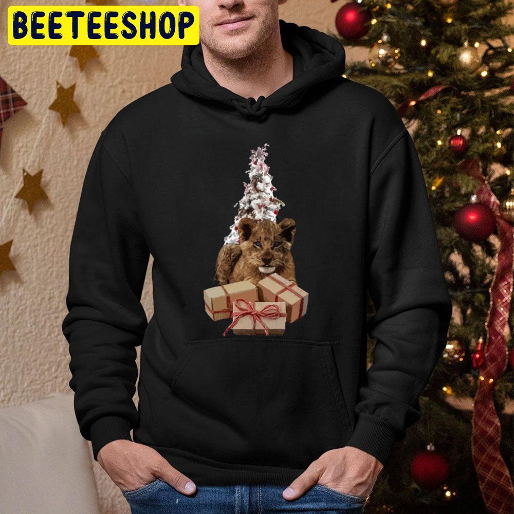 Merry Christmas Lion Cub Simba Trending Unisex Hoodie Merry Christmas Lion Cub Simba Trending Unisex Hoodie