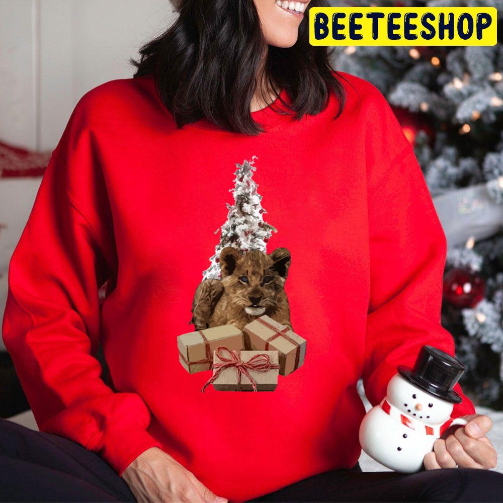Merry Christmas Lion Cub Simba Trending Unisex Hoodie Merry Christmas Lion Cub Simba Trending Unisex Hoodie