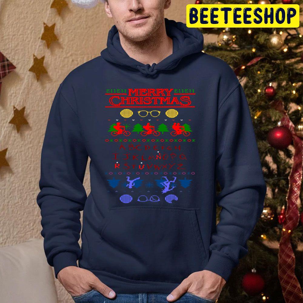 Merry Christmas Stranger Things 4 Trending Unisex Hoodie Merry Christmas Stranger Things 4 Trending Unisex Hoodie