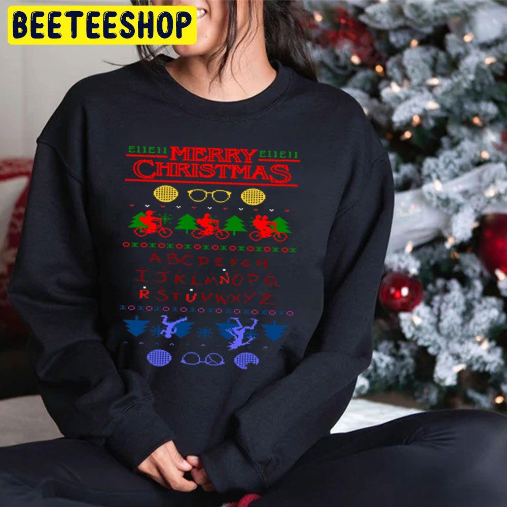 Merry Christmas Stranger Things 4 Trending Unisex Hoodie Merry Christmas Stranger Things 4 Trending Unisex Hoodie