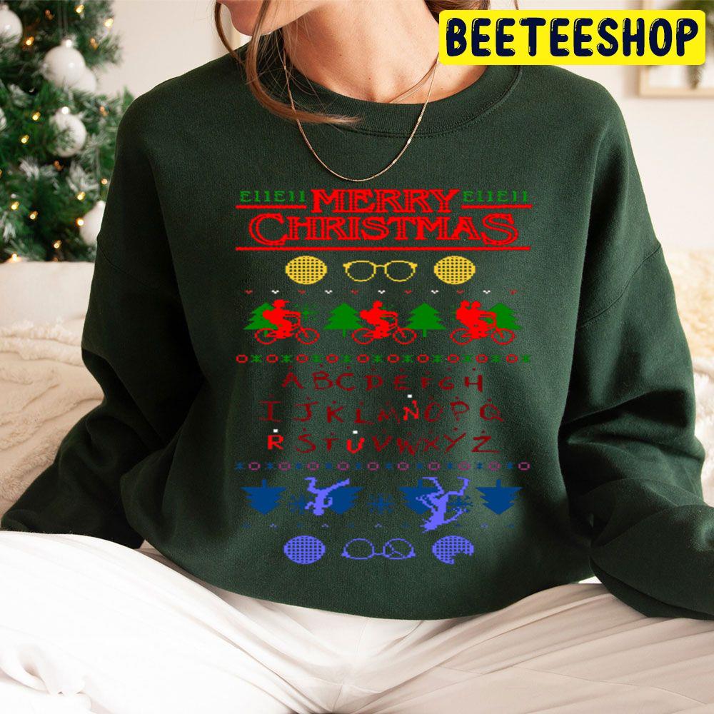 Merry Christmas Stranger Things 4 Trending Unisex Hoodie Merry Christmas Stranger Things 4 Trending Unisex Hoodie