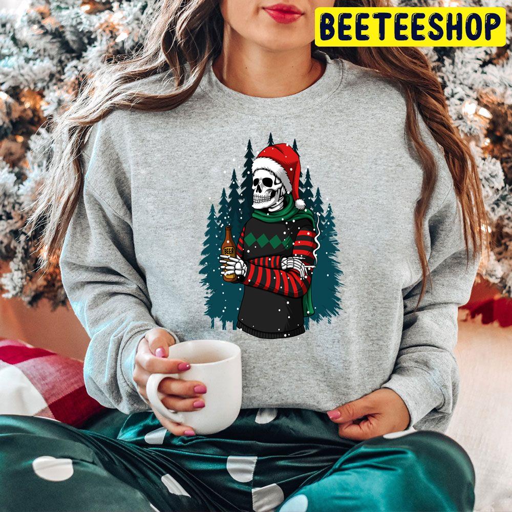 Merry Christmas Winter Skull Trending Unisex Hoodie Merry Christmas Winter Skull Trending Unisex Hoodie