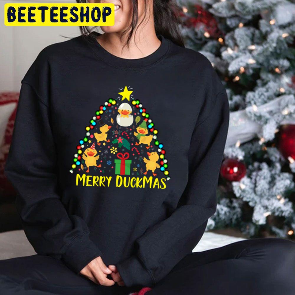 Merry Duckmas Christmas Tree Trending Unisex Hoodie Merry Duckmas Christmas Tree Trending Unisex Hoodie