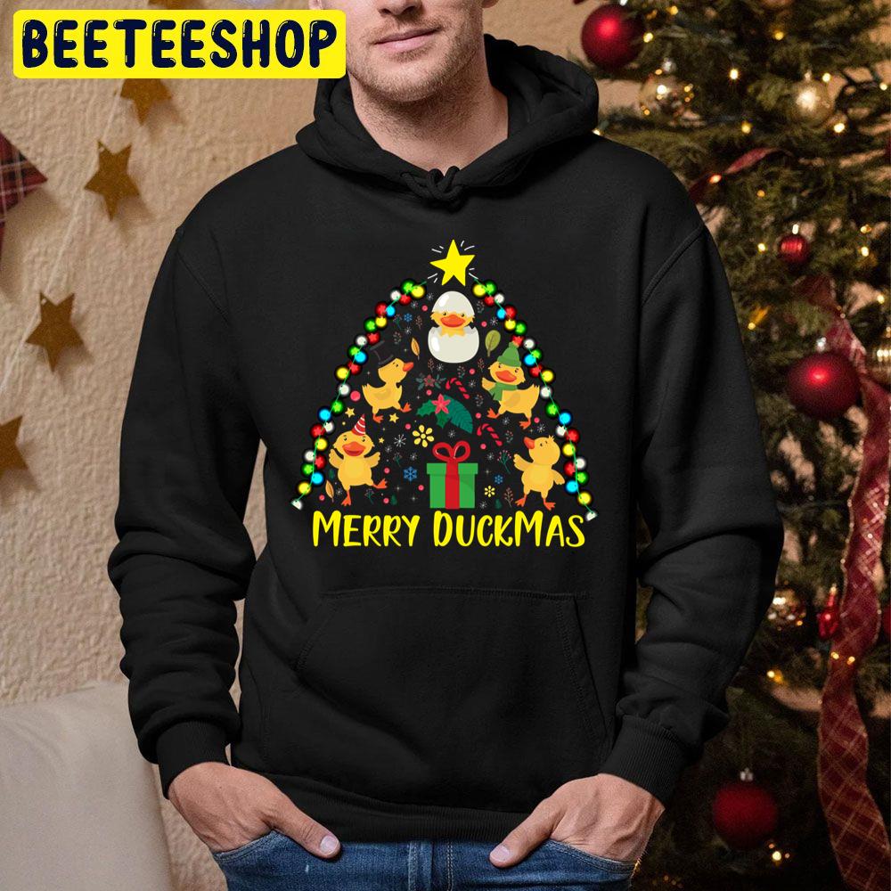 Merry Duckmas Christmas Tree Trending Unisex Hoodie Merry Duckmas Christmas Tree Trending Unisex Hoodie