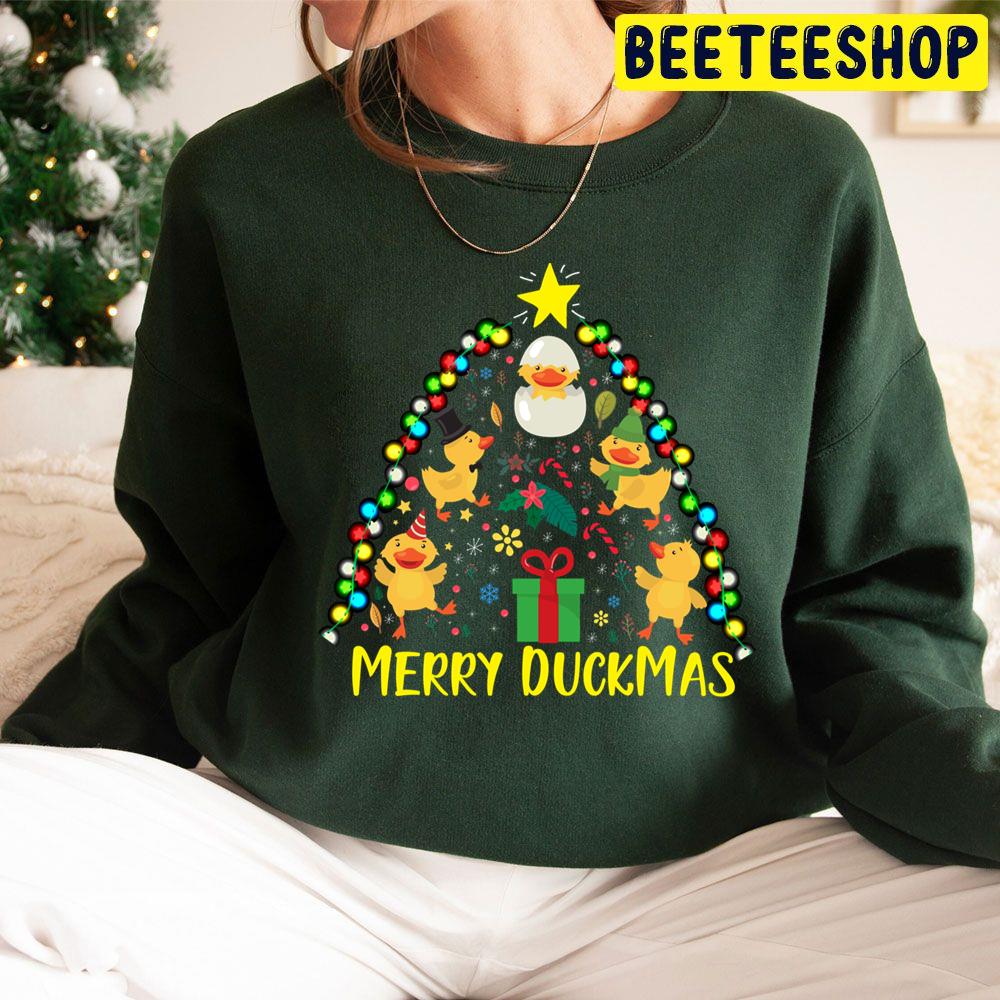 Merry Duckmas Christmas Tree Trending Unisex Hoodie Merry Duckmas Christmas Tree Trending Unisex Hoodie