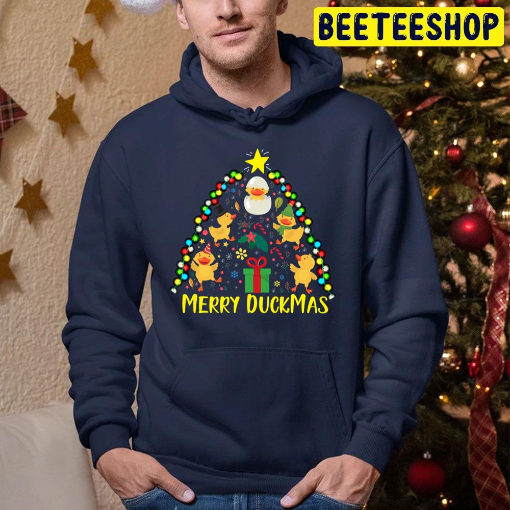 Merry Duckmas Christmas Tree Trending Unisex Hoodie Merry Duckmas Christmas Tree Trending Unisex Hoodie