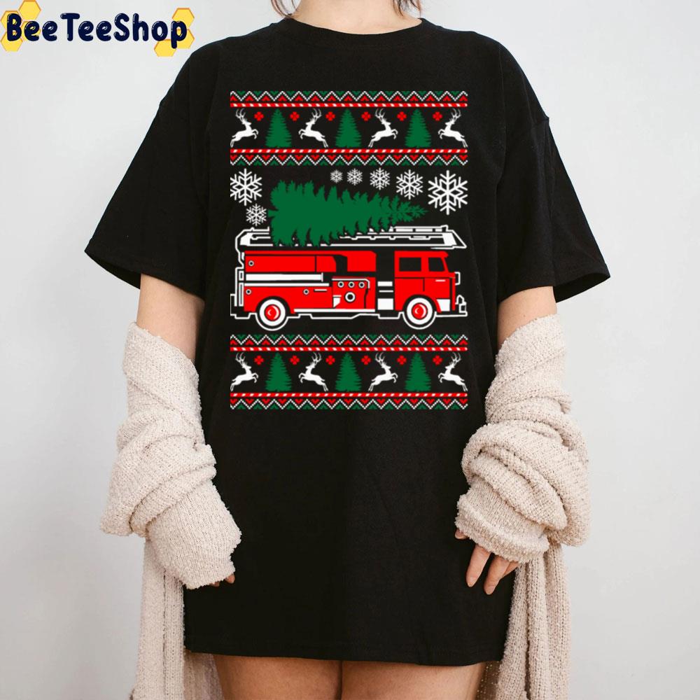 Merry Firefighter Knit Christmasi Trending Unisex Sweatshirt Merry Firefighter Knit Christmasi Trending Unisex Sweatshirt