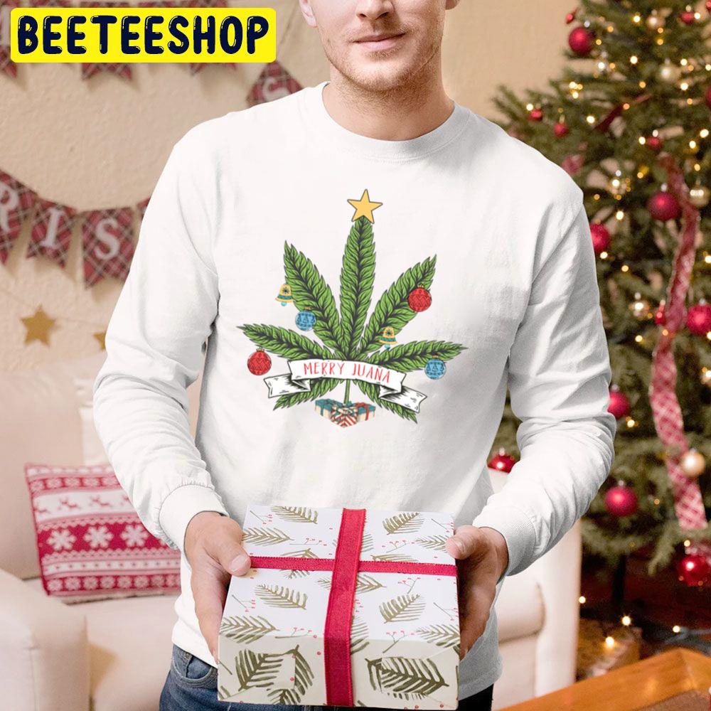 Merry Juana Marijuana Christmas Trending Unisex Hoodie Merry Juana Marijuana Christmas Trending Unisex Hoodie