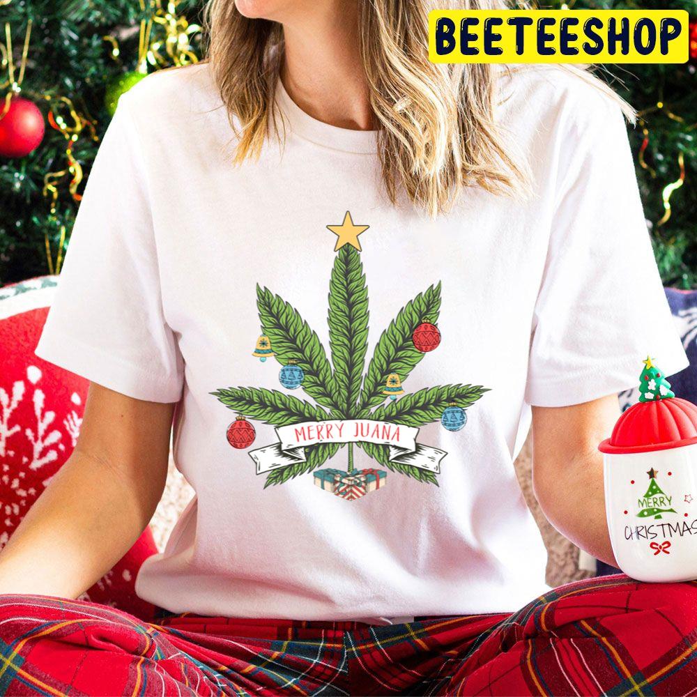 Merry Juana Marijuana Christmas Trending Unisex Hoodie Merry Juana Marijuana Christmas Trending Unisex Hoodie