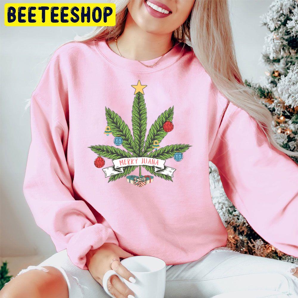 Merry Juana Marijuana Christmas Trending Unisex Hoodie Merry Juana Marijuana Christmas Trending Unisex Hoodie